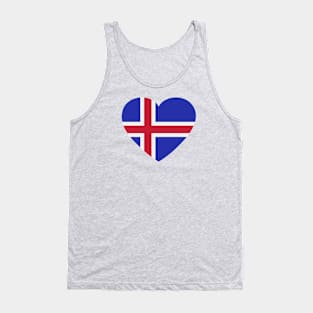 I Love Iceland // Heart-Shaped Icelandic Flag Tank Top